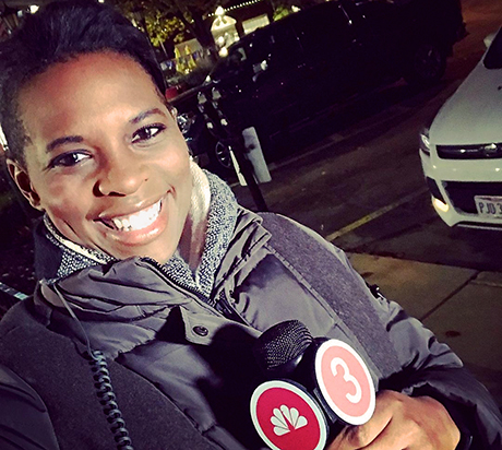 photo of Dorsena Drakeford as a reporter with WKYC-TV3 news